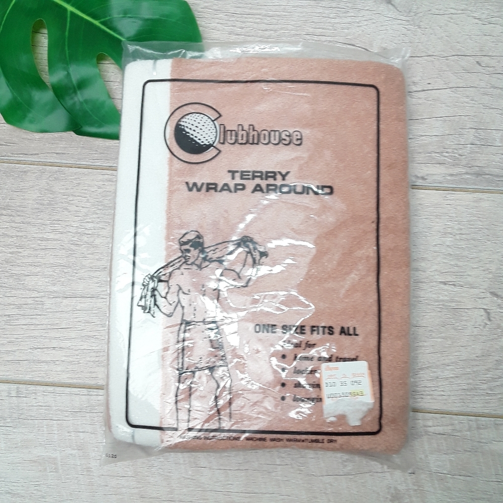 Vintage deadstock brown "Terry wrap around" towel